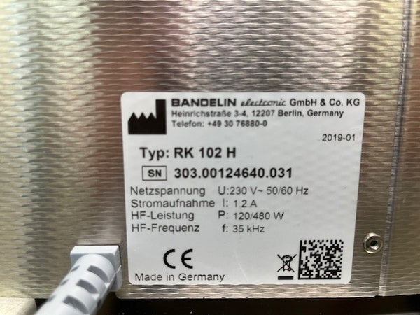 Bandelin Ultraschallgerät Sonorex RK102H gebraucht