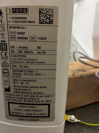 Sirona Orthophos XG 3 (2017)